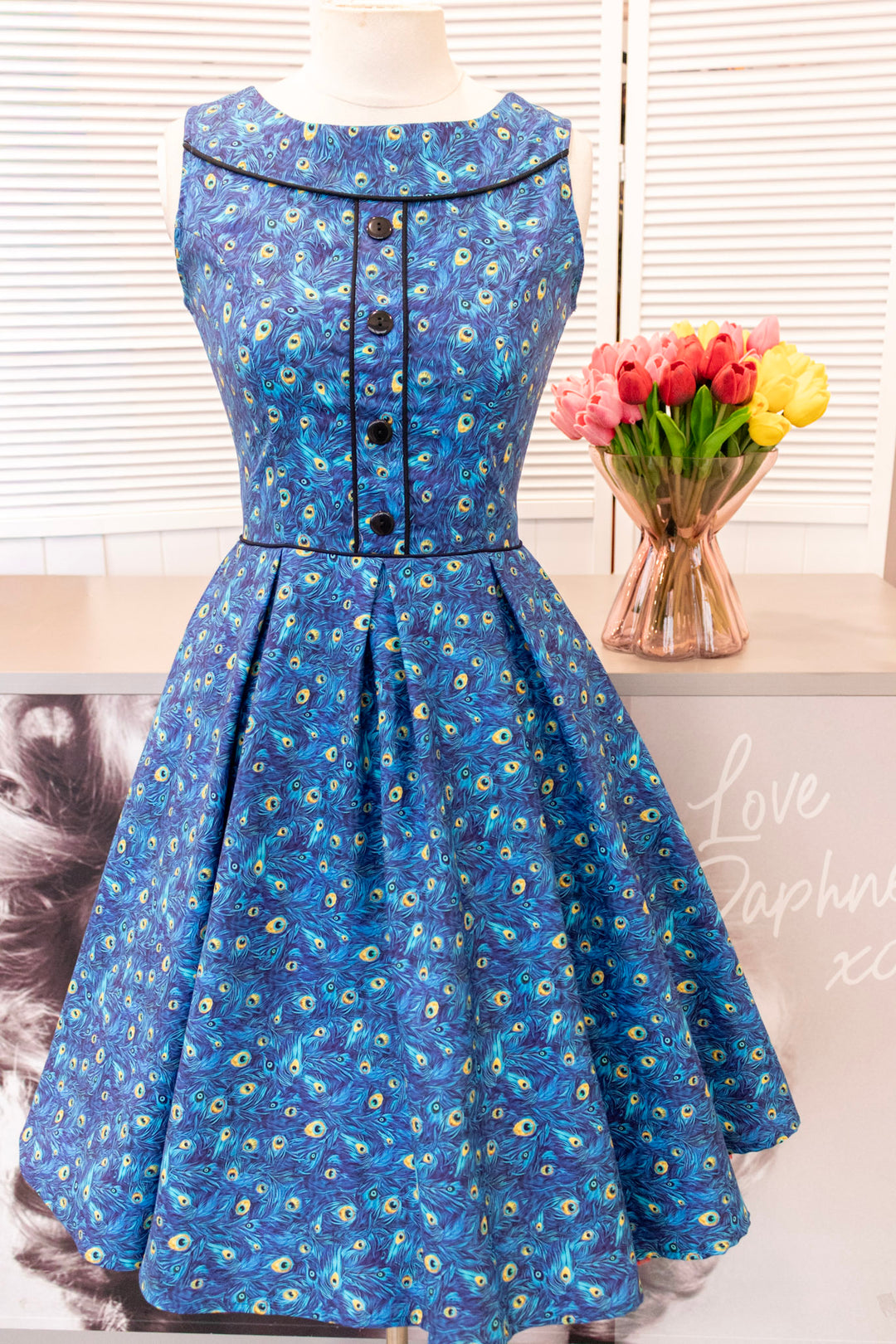 Elizabeth Dress in Peacock
