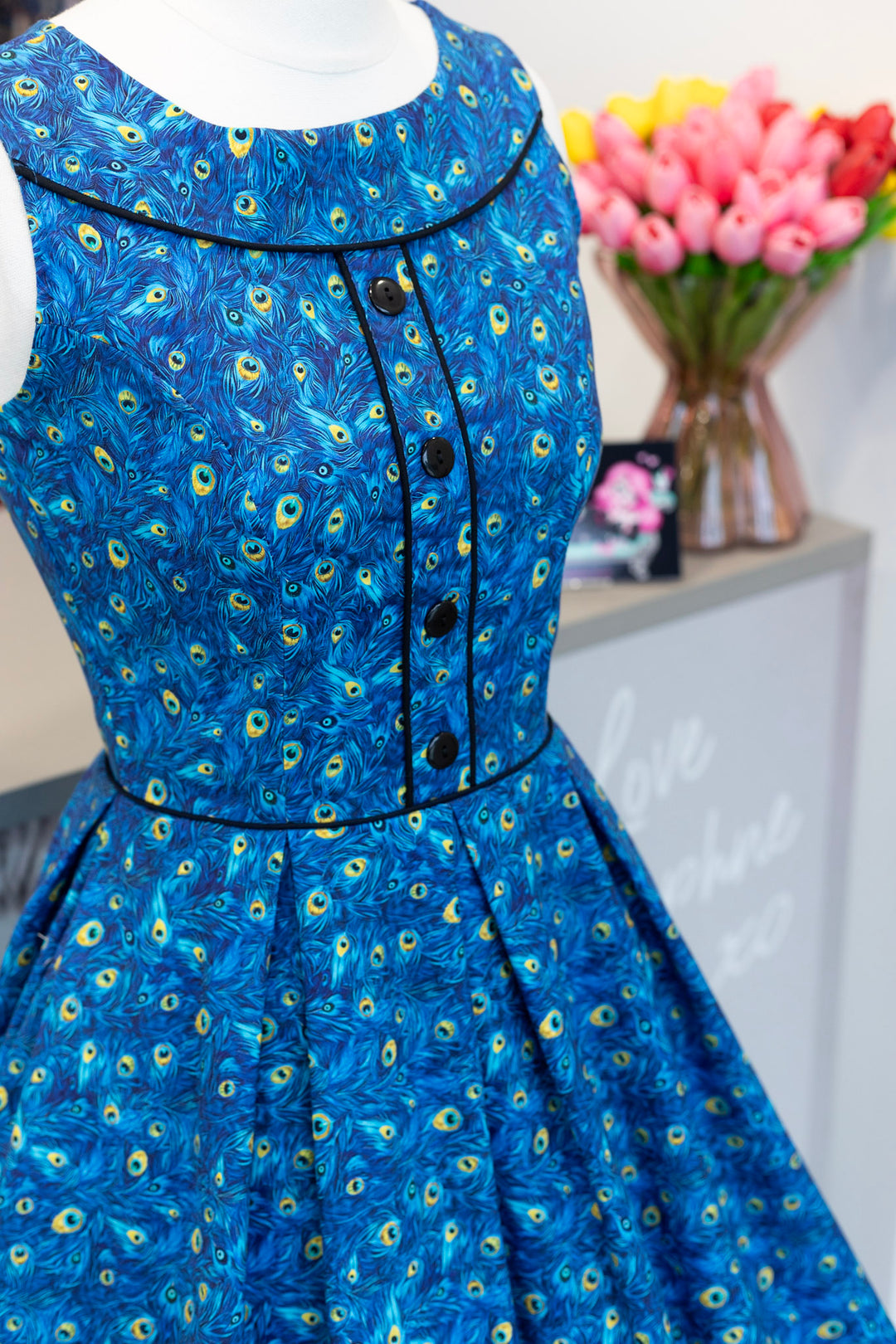 Elizabeth Dress in Peacock