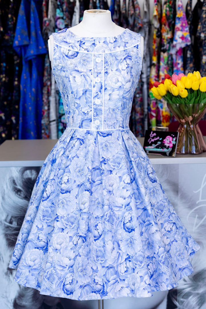 Elizabeth Dress in Sky Floral