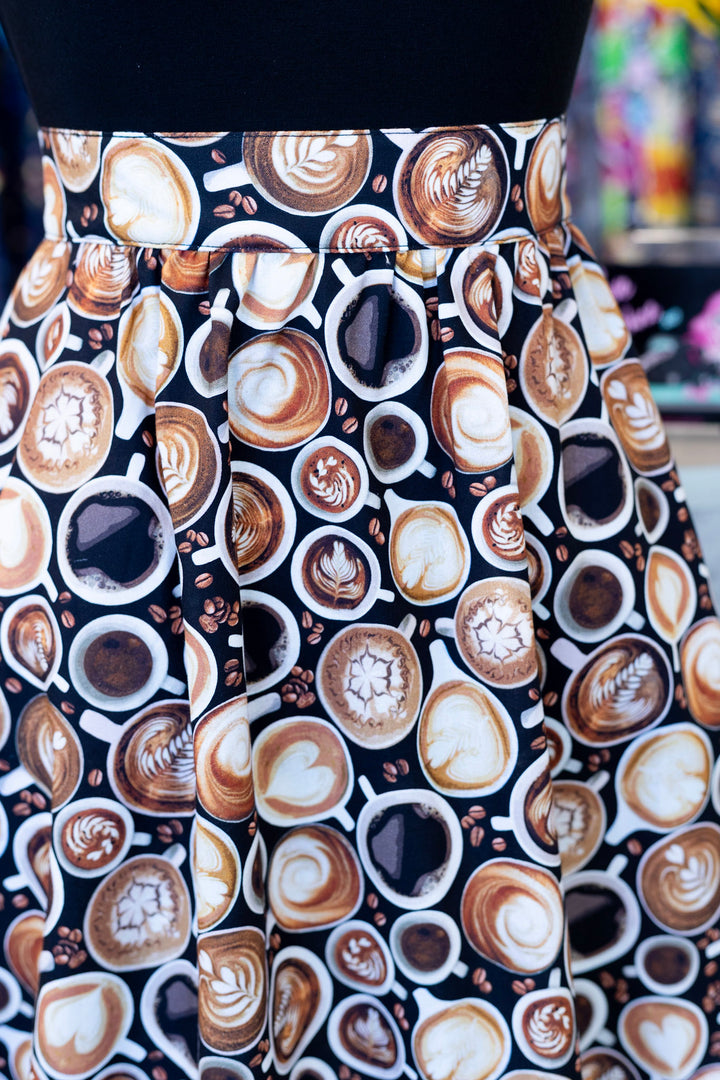PREORDER - Espresso Yourself A-Line Skirt - Expected dispatch date of 22nd of October