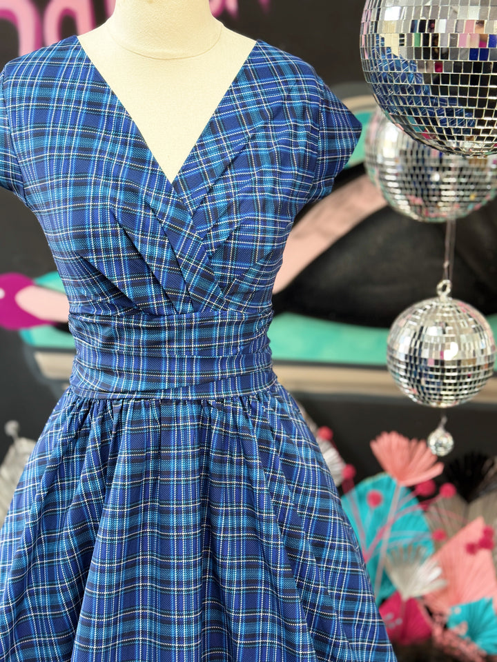 Blue Plaid Greta Dress