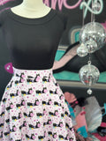 Pink Cats Skater Skirt