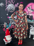 Peggy Swing Dress in la flor de Nochebuena