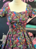 Pixie Sweetheart Dress in Pretty Peacock Print