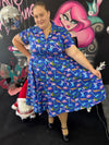 Peggy Swing Dress in Christmas Dino's