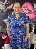 Peggy Swing Dress in Christmas Dino's