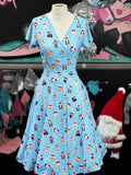 Mimi Swing Dress in Merry Pawmas