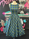 Plaid Midi Dress