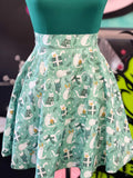 Holiday Cats Skater Skirt