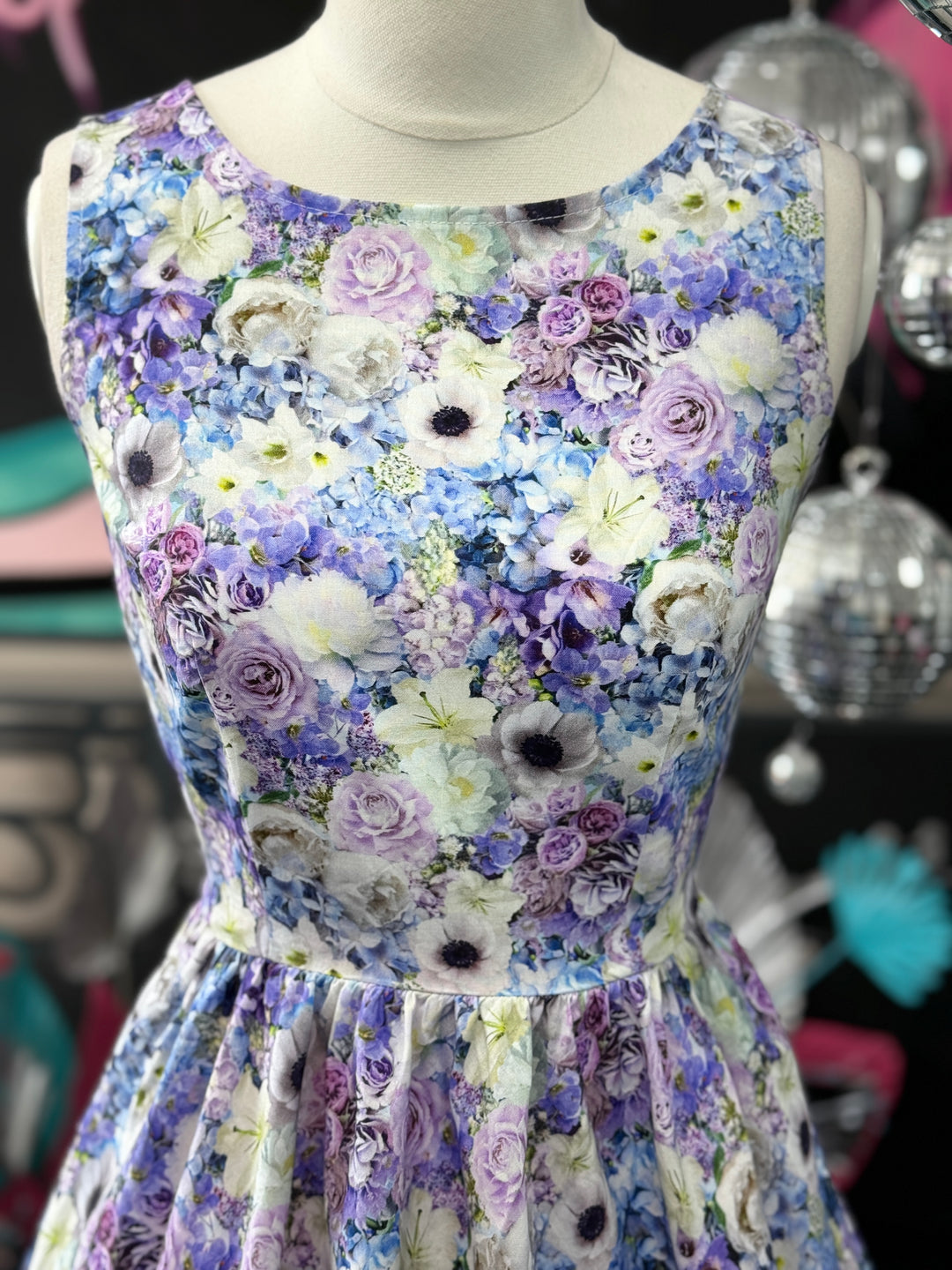 Daphne Poet Sleeve Top in Mercury Reverie
