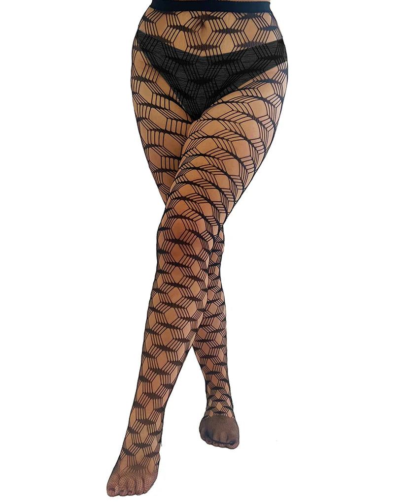 Geo Pattern Net Tights