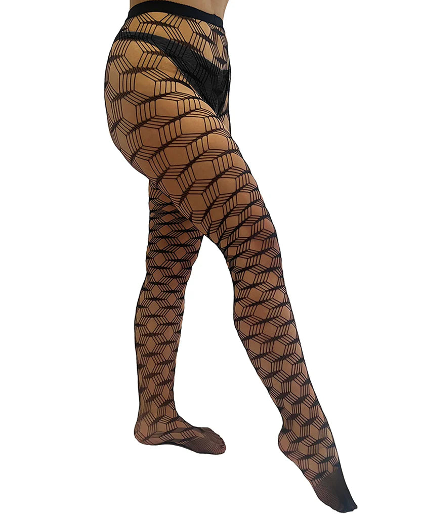 Geo Pattern Net Tights
