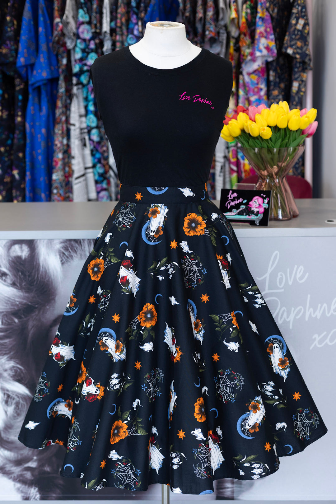 PREORDER - Ghost Flower Skirt - Estimated dispatch date 25th of August