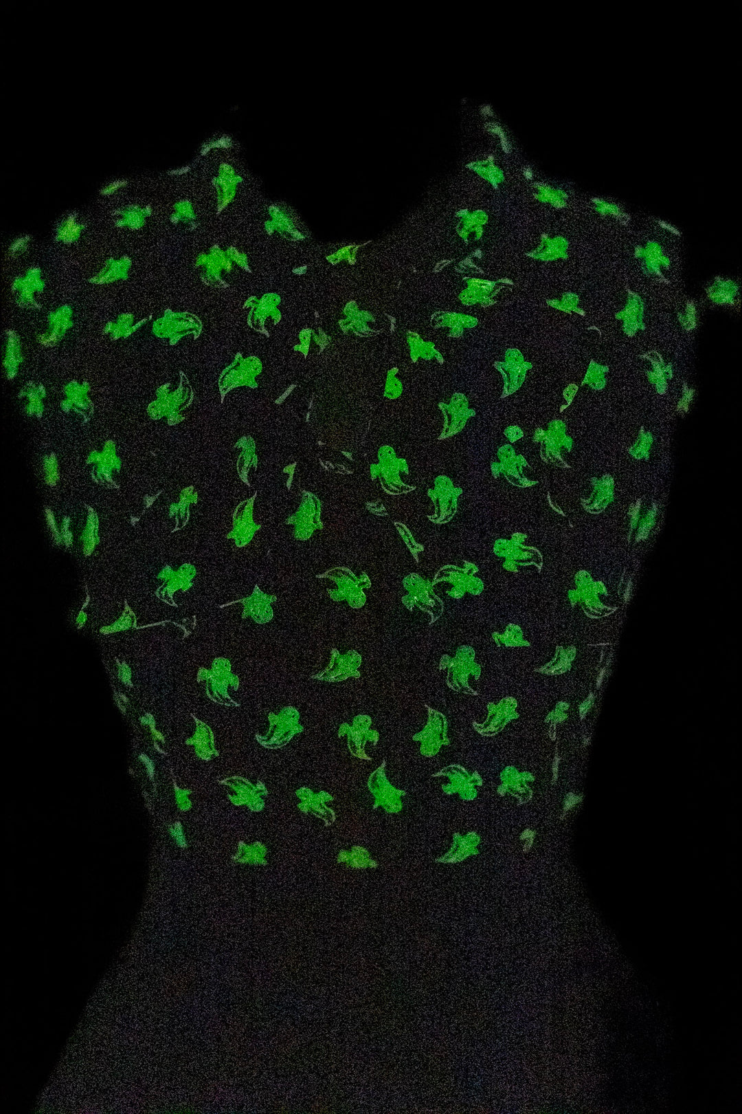 PREORDER - Glow in the Dark Ghost Bow Top - Expected dispatch date 11th of August
