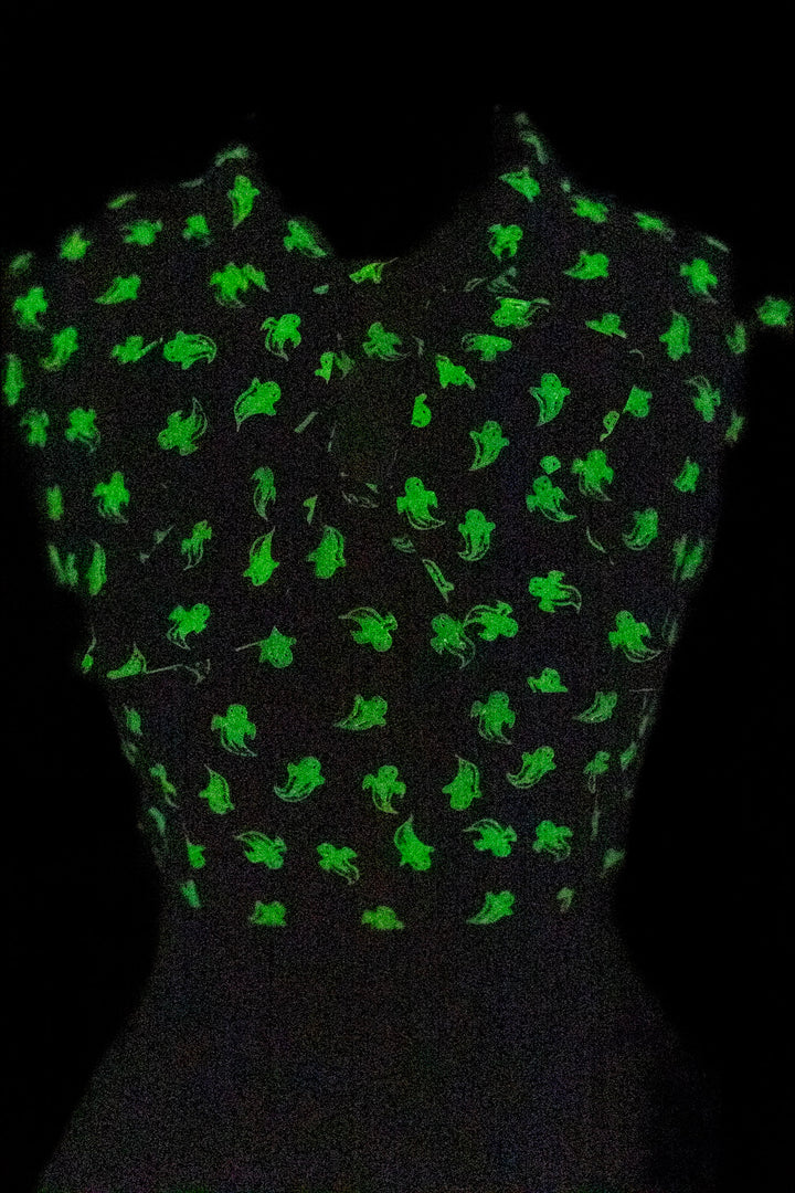 PREORDER - Glow in the Dark Ghost Bow Top - Expected dispatch date 11th of August