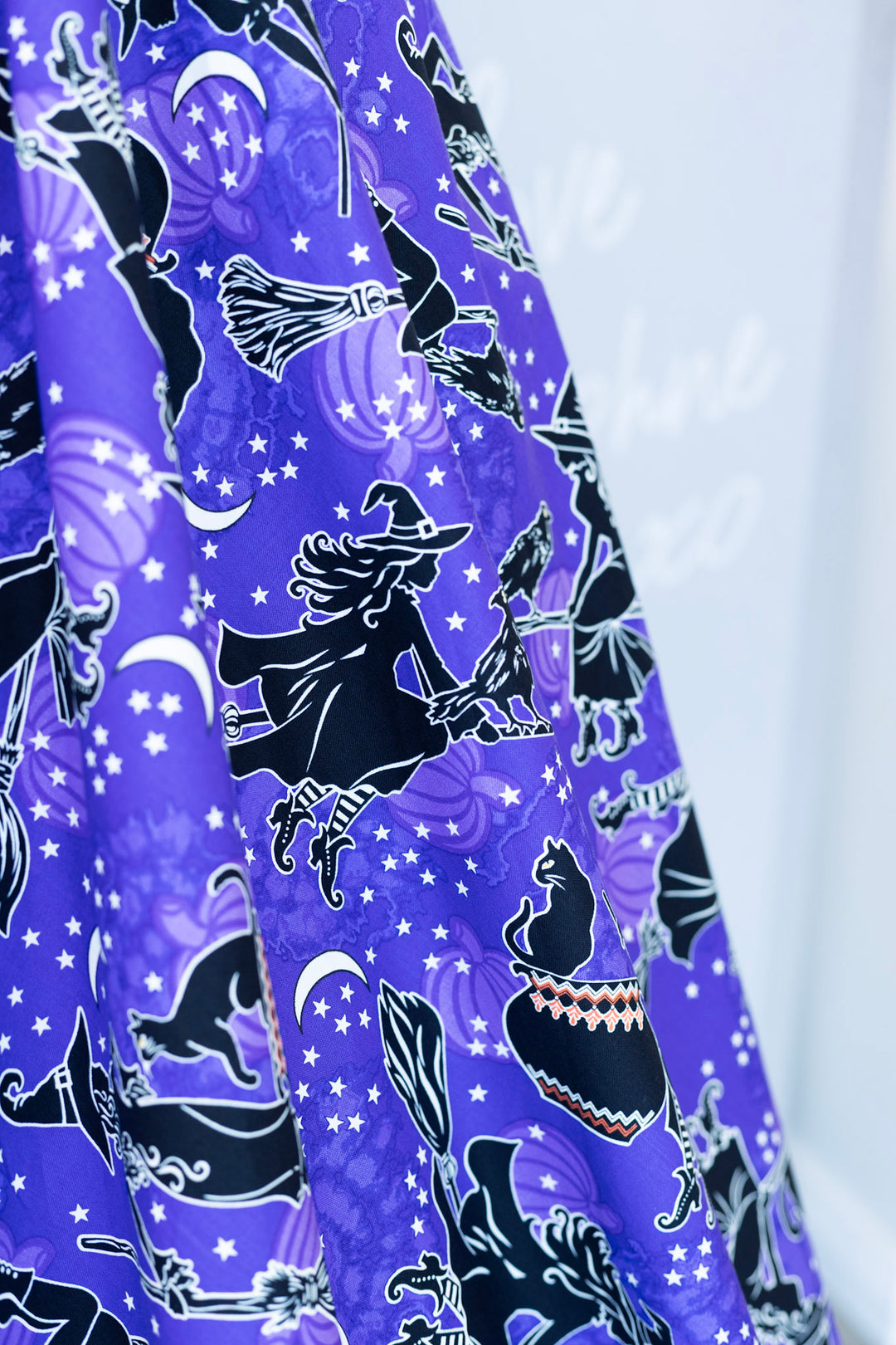 Glow in Dark Purple Witches Midi Dress