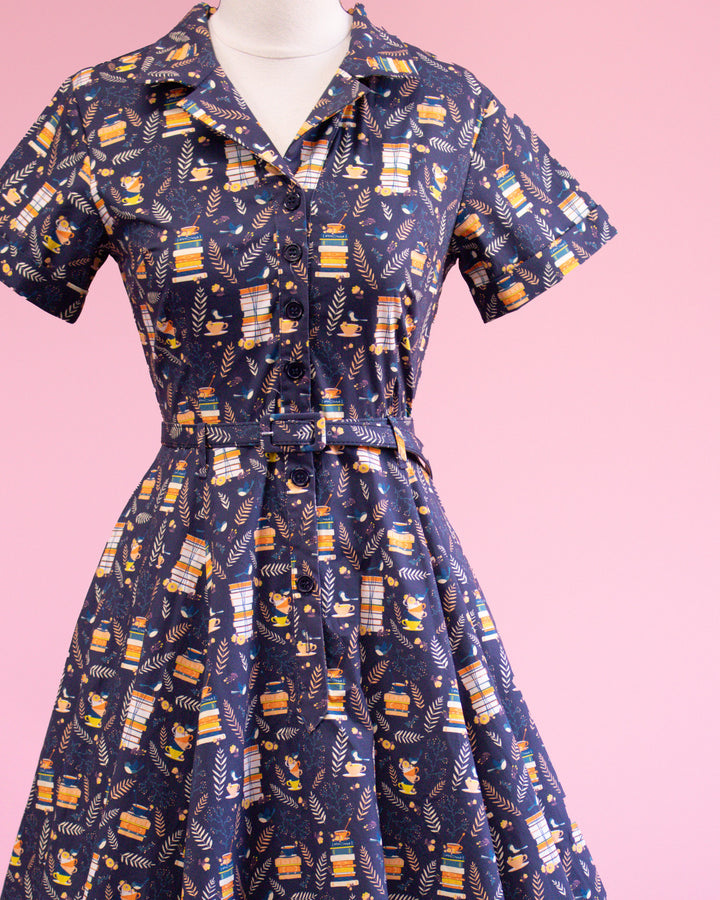 Peggy Swing Dress in The Good Book Print