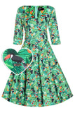 Scarlette Green Tropical Toucan Dress