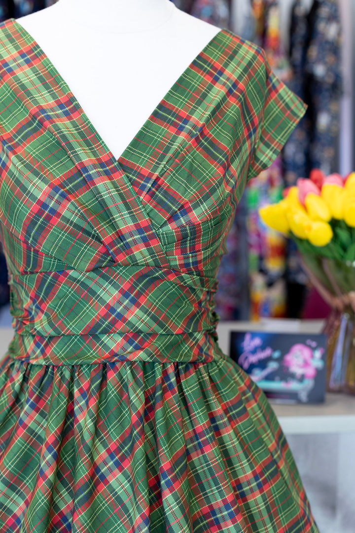 PREORDER - Green Plaid Greta Dress - Expected dispatch date 12th of November