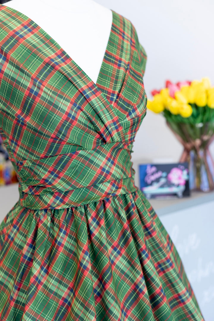 PREORDER - Green Plaid Greta Dress - Expected dispatch date 12th of November