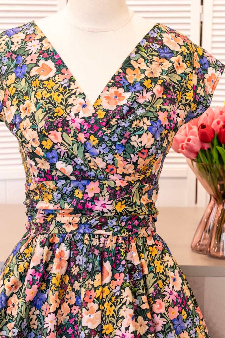 Painted Floral Greta Dress