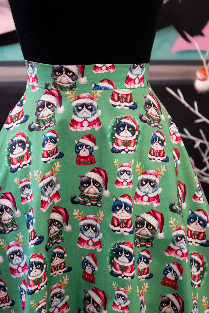 INSTOCK - Nellie Skater Skirt - Grumpy Cats Christmas