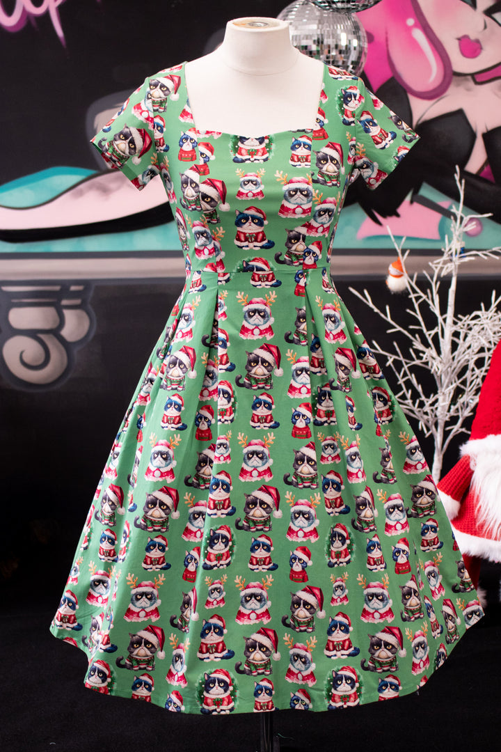INSTOCK - Pixie Sweetheart Dress - Grumpy Cats Christmas