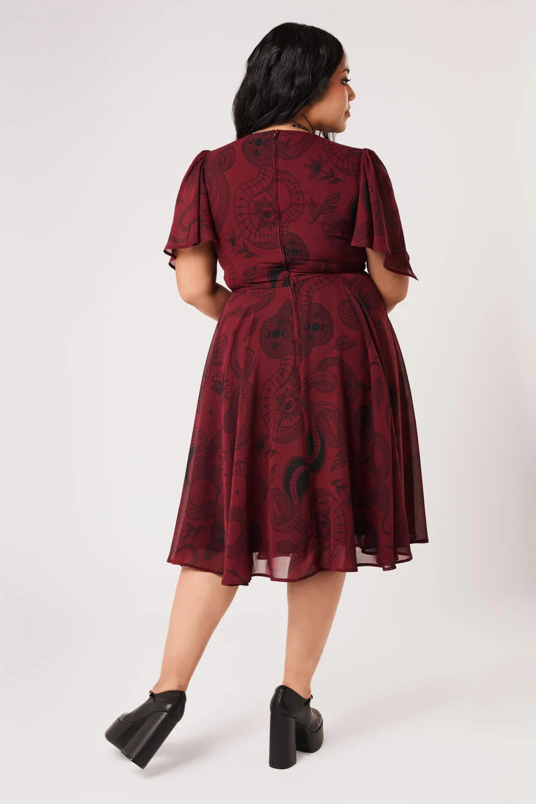 PREORDER - Venom Burgundy Midi Dress - Expected dispatch date 14th of August