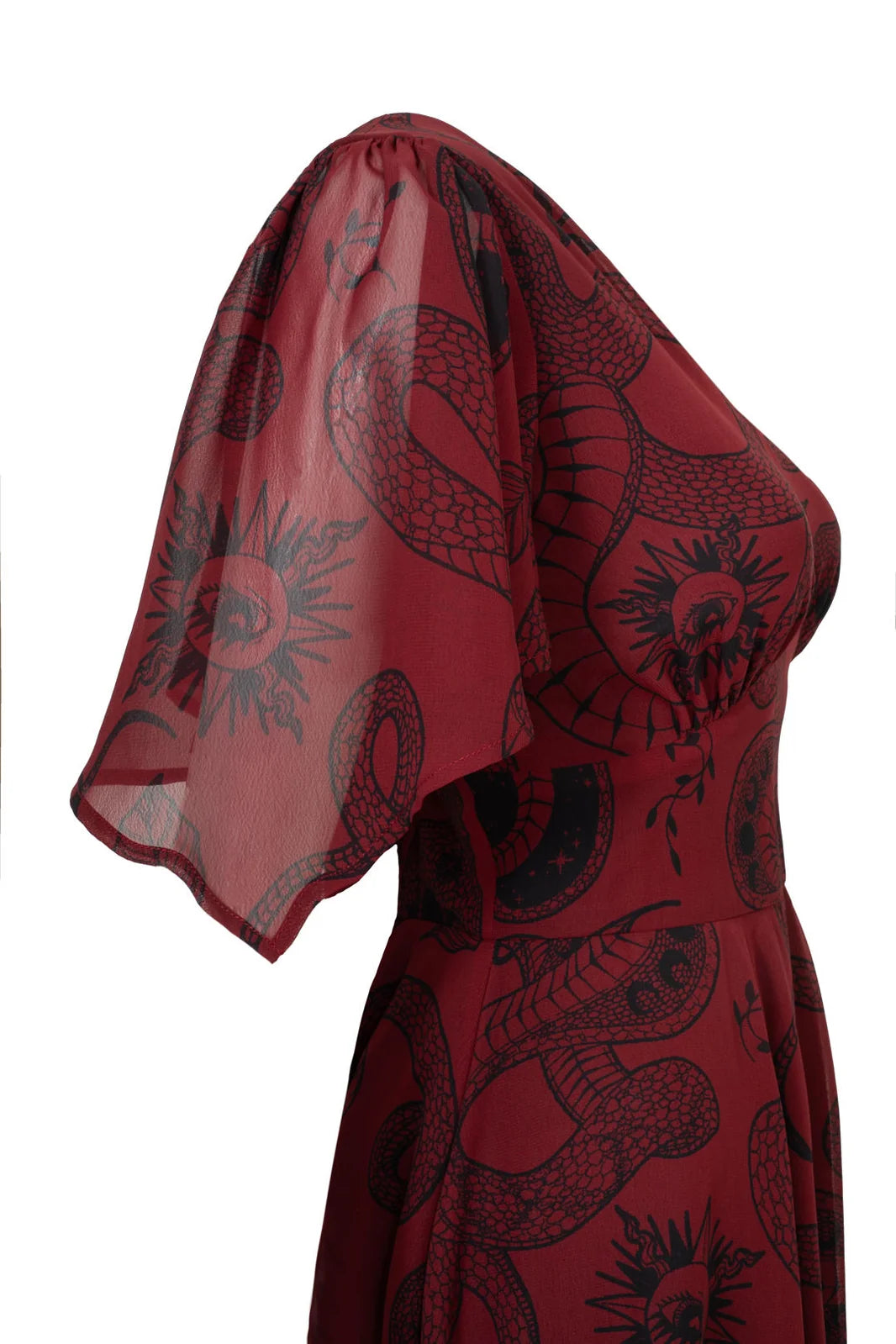PREORDER - Venom Burgundy Midi Dress - Expected dispatch date 14th of August