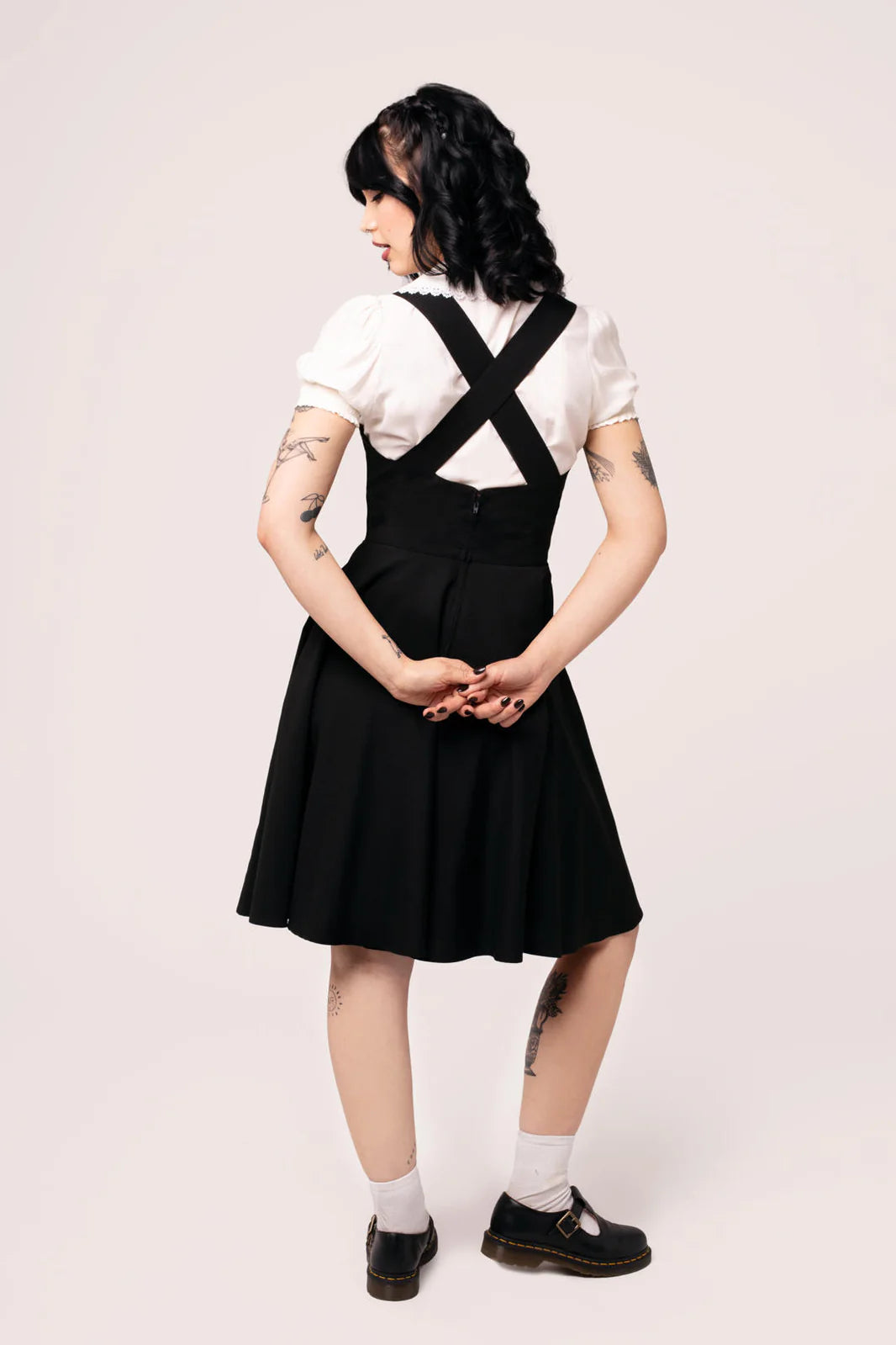 Patti Pinafore Dress in Black - Preorder for dispatch 3rd of September
