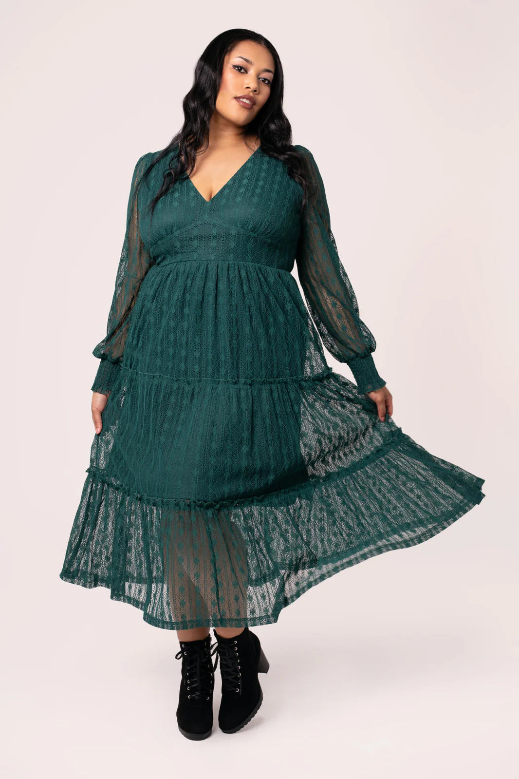 Rhianne Dress in Green - Preorder for dispatch 12th September