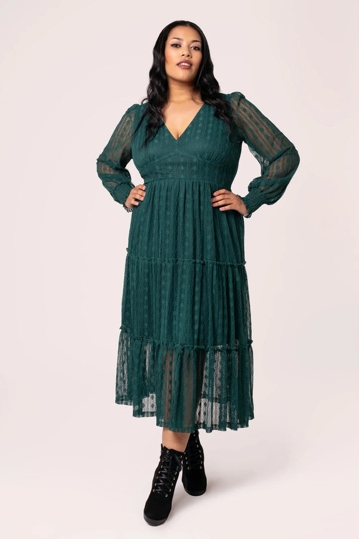 Rhianne Dress in Green - Preorder for dispatch 12th September
