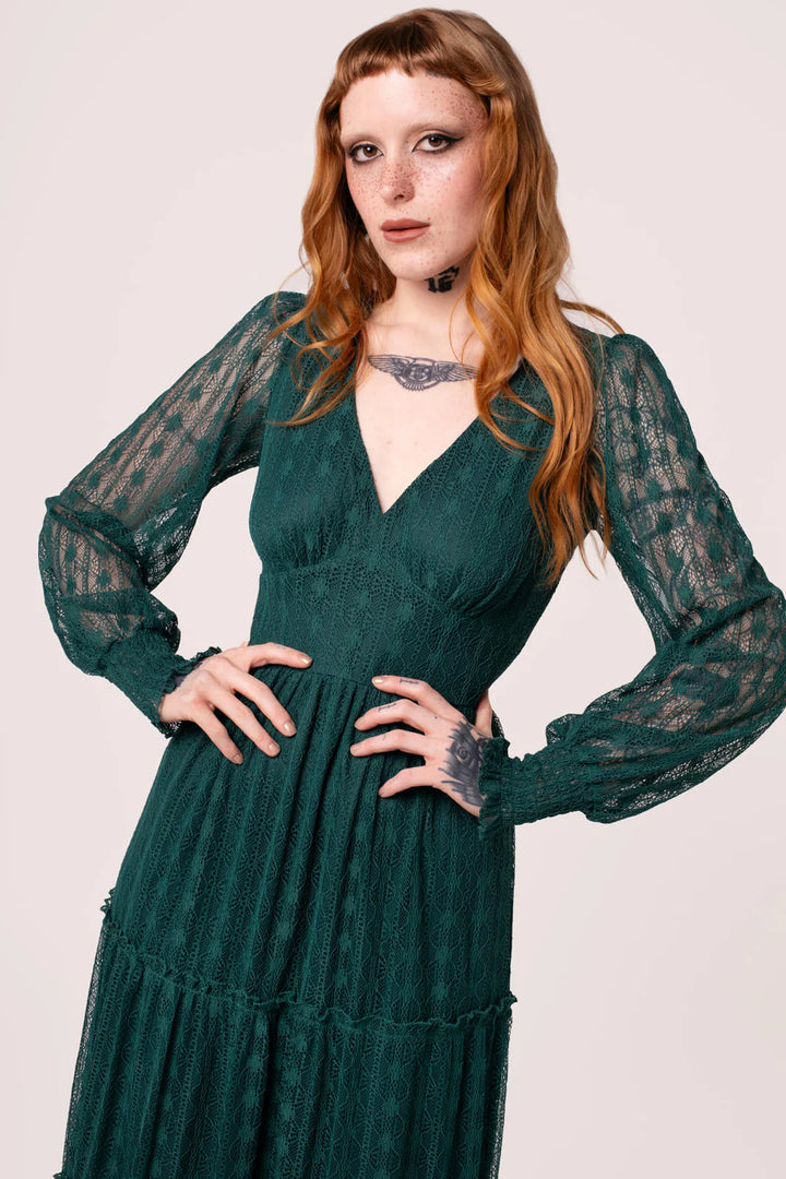 Rhianne Dress in Green - Preorder for dispatch 12th September