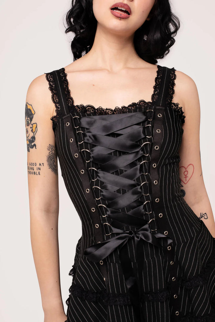 Harley Pinstripe Dress - Preorder for dispatch 3rd of September