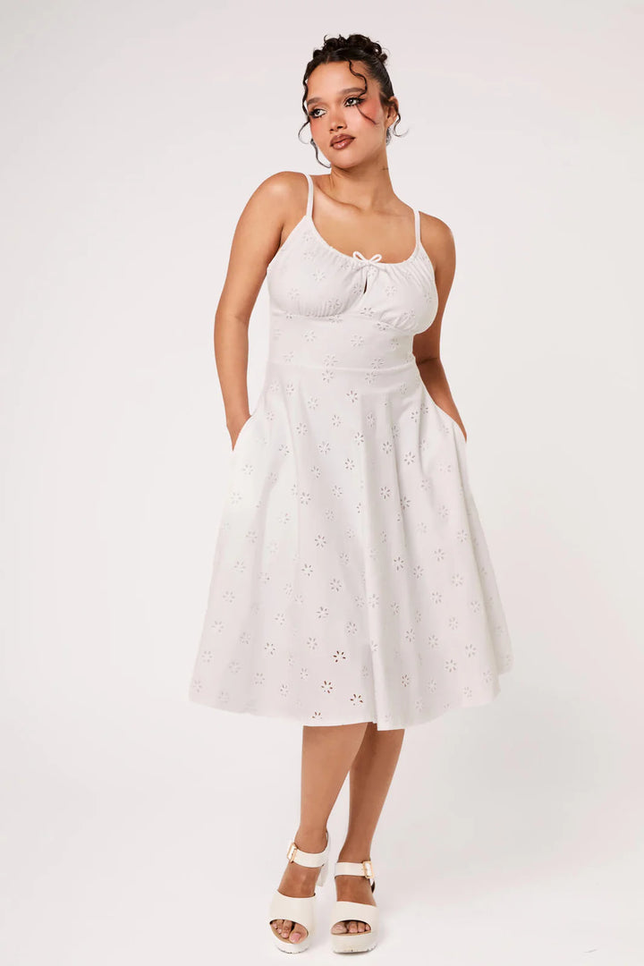 PREORDER - Sammy Jo Dress in White - Expected dispatch date 24th of June
