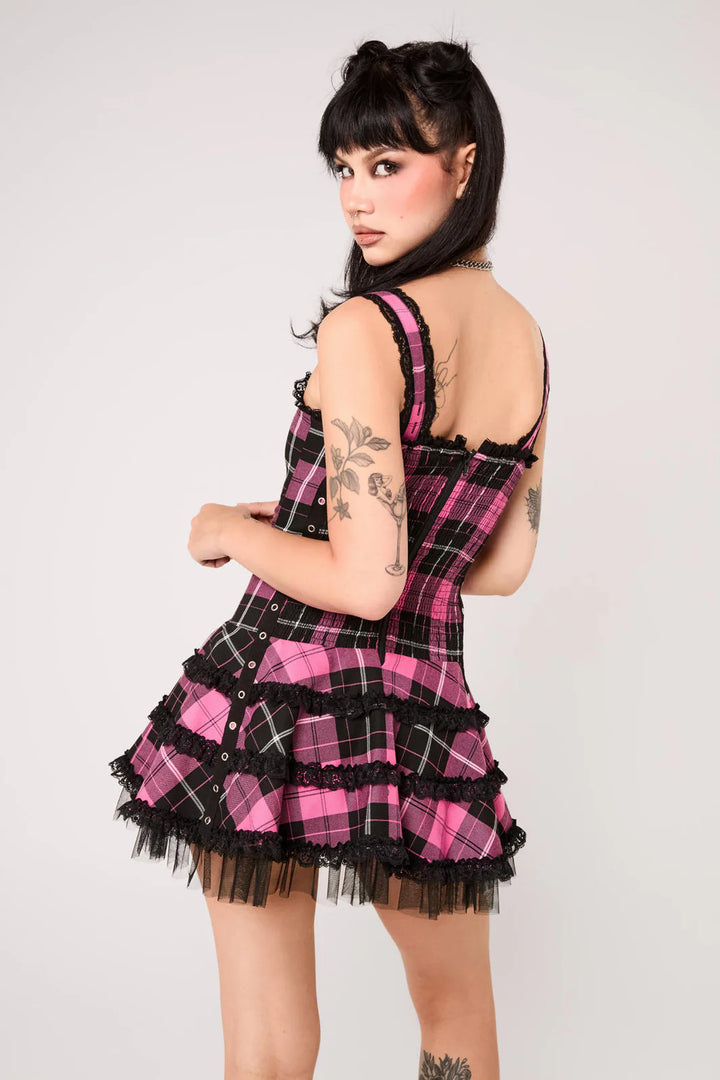 PREORDER - Harley Pink Tartan Dress - Estimated dispatch date 24th of June