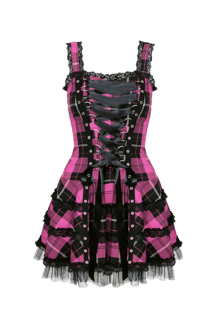 PREORDER - Harley Purple Tartan Dress - Expected dispatch 27th March