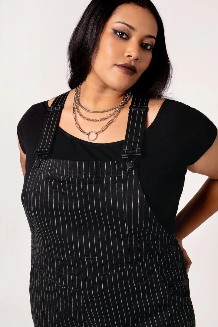 PREORDER - Pinstripe Dungarees - Estimated dispatch 2nd of February