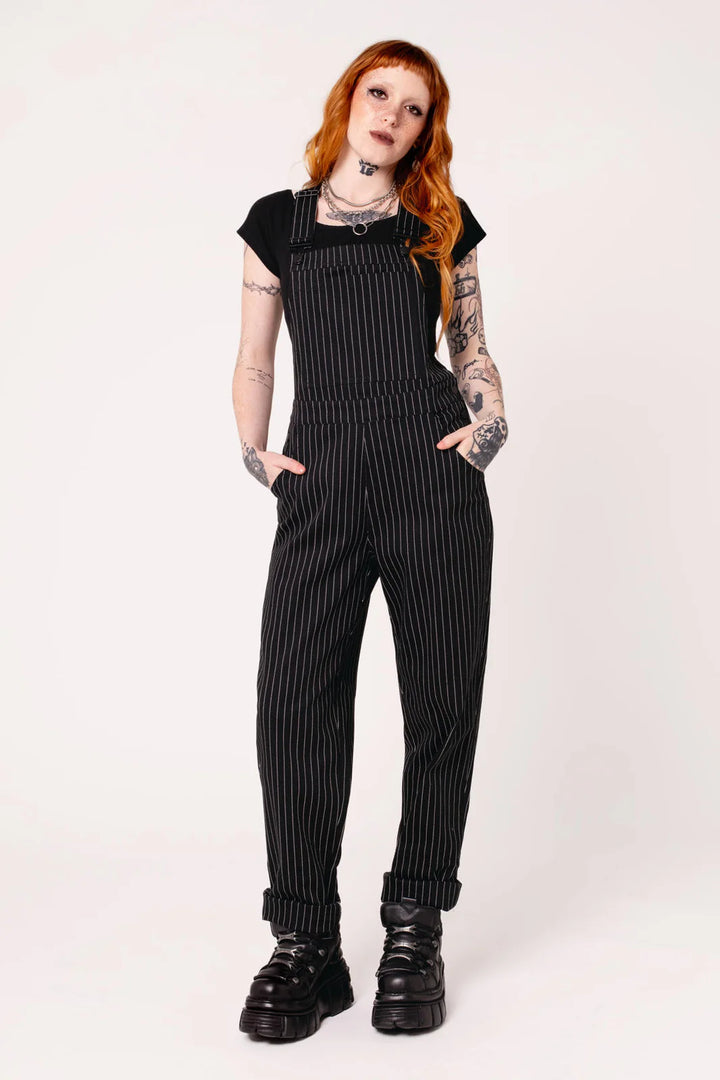 PREORDER - Pinstripe Dungarees - Estimated dispatch 2nd of February