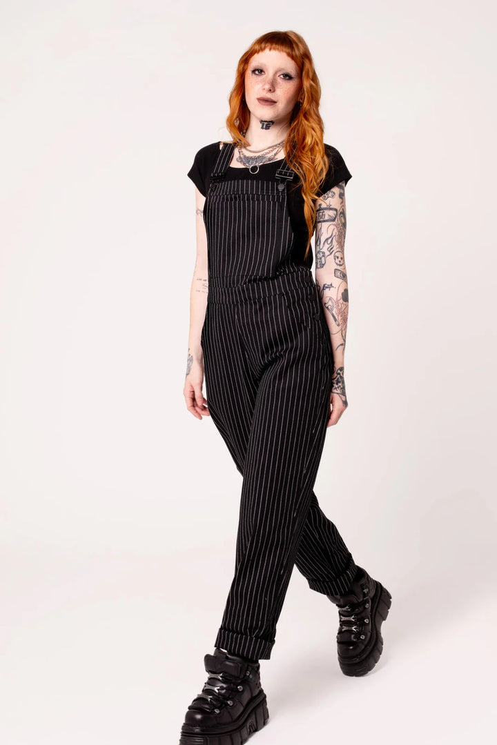 PREORDER - Pinstripe Dungarees - Estimated dispatch 2nd of February