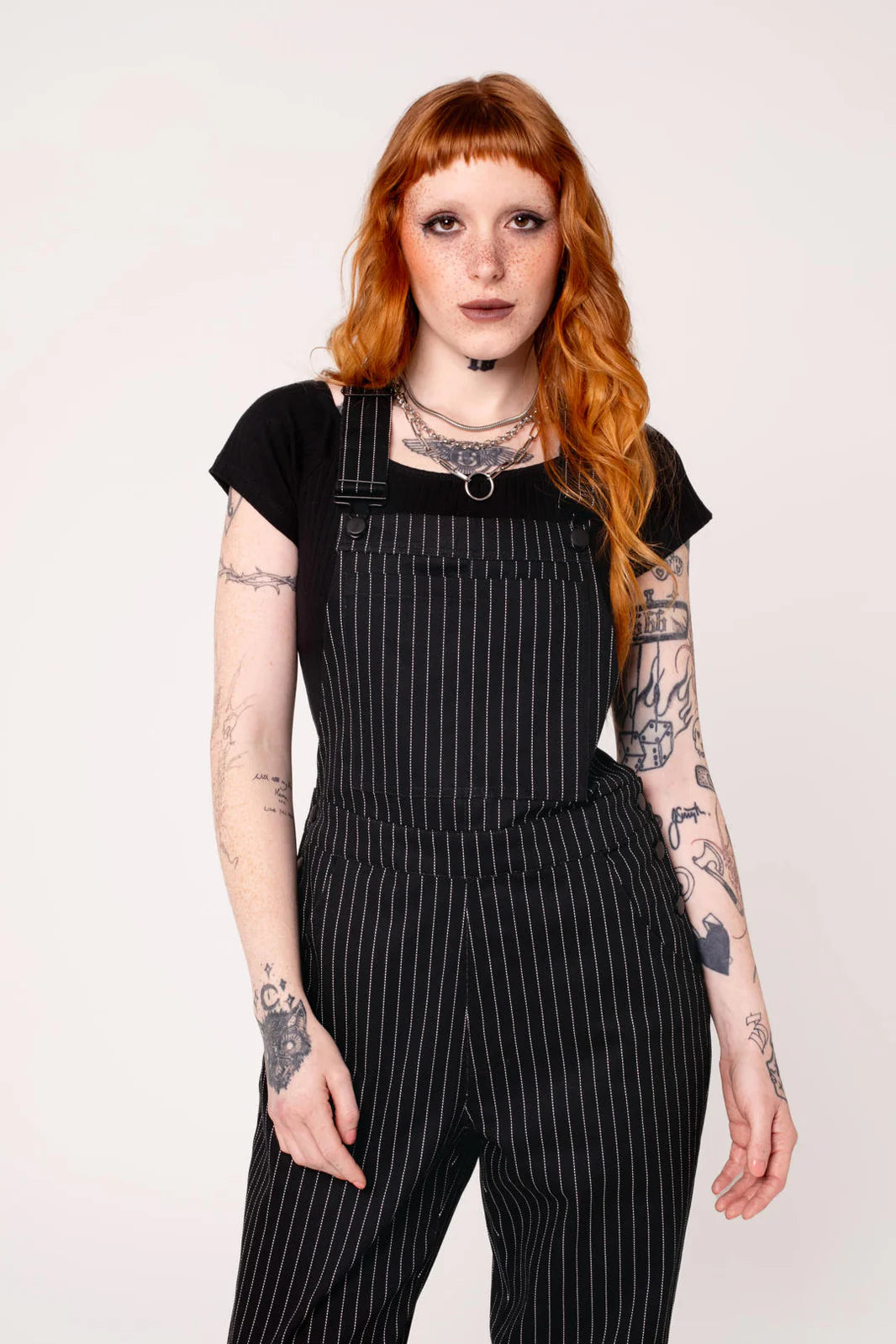 PREORDER - Pinstripe Dungarees - Estimated dispatch 2nd of February