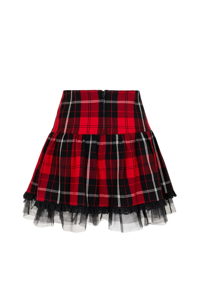 PREORDER - Red Tartan Quinzel Skirt - Estimated dispatch date 14th of July