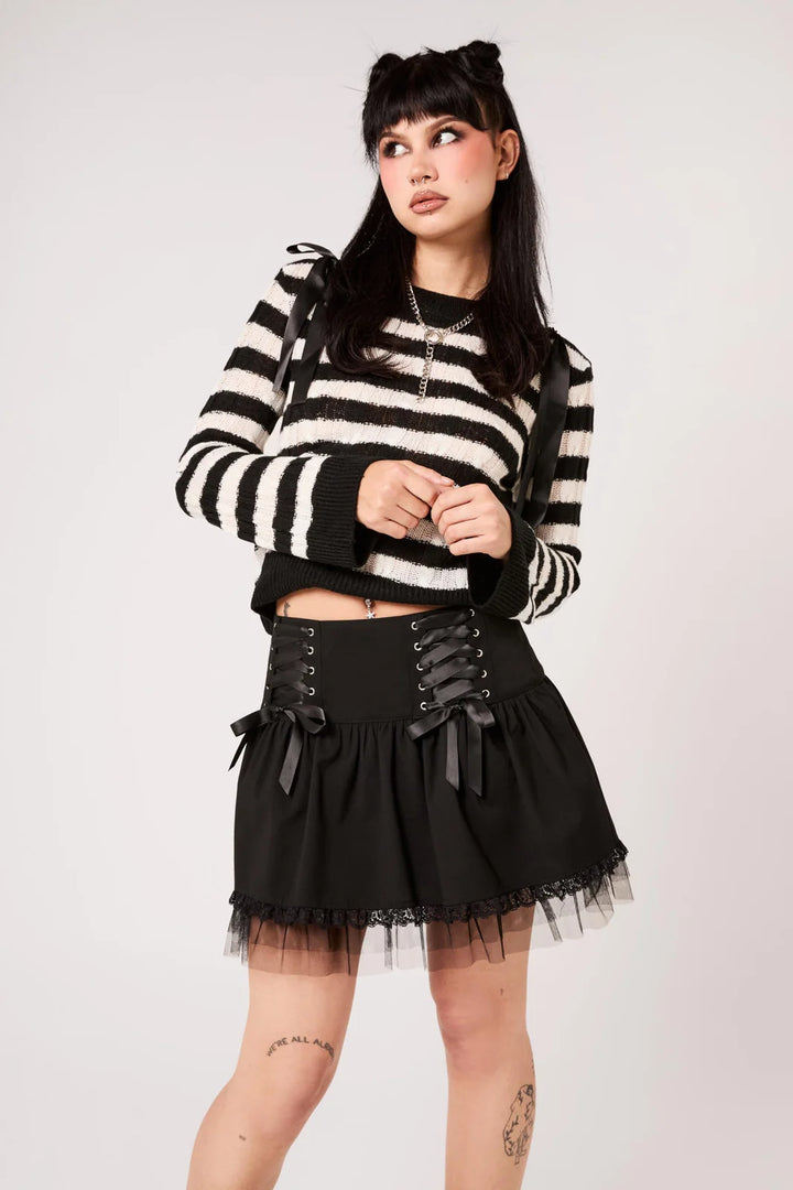 PREORDER - Black Quinzel Skirt - Estimated dispatch date 25th of August