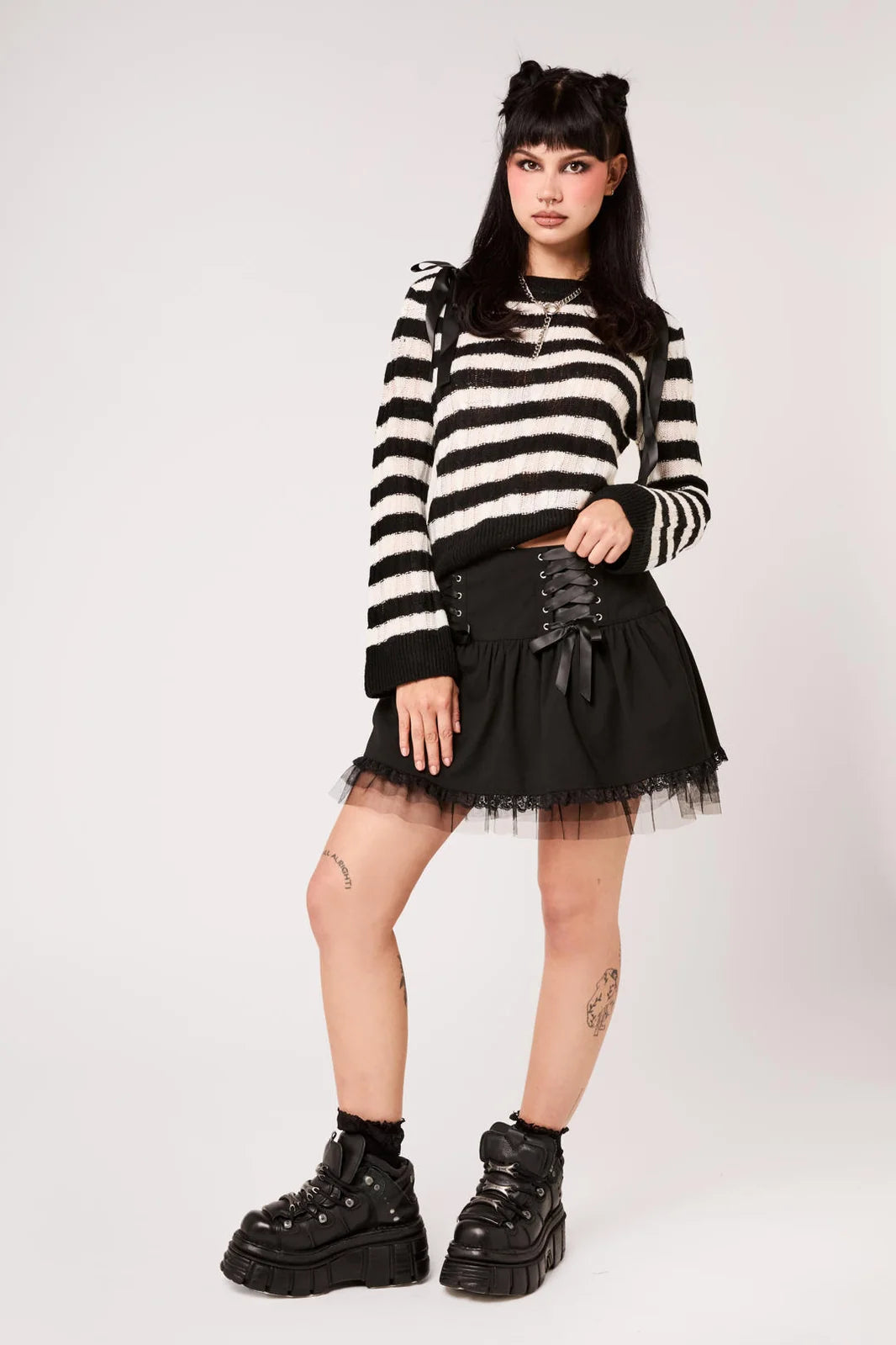 PREORDER - Black Quinzel Skirt - Estimated dispatch date 25th of August