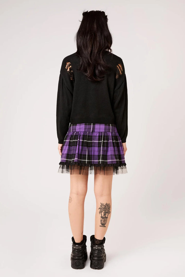 PREORDER - Purple Tartan Quinzel Skirt - Estimated dispatch date 25th of August