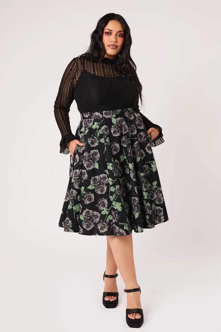 PREORDER - Romance Noire Skirt - Estimated dispatch date 8th of September