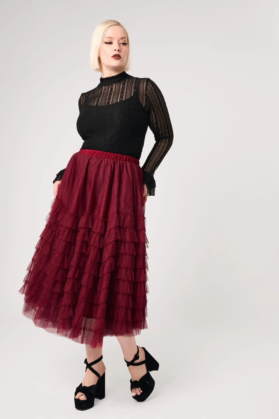 PREORDER - Wisdom Skirt in Burgundy - Estimated dispatch date 8th of September