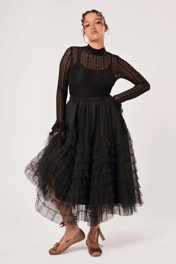 PREORDER - Wisdom Skirt in Black - Estimated dispatch date 8th of September