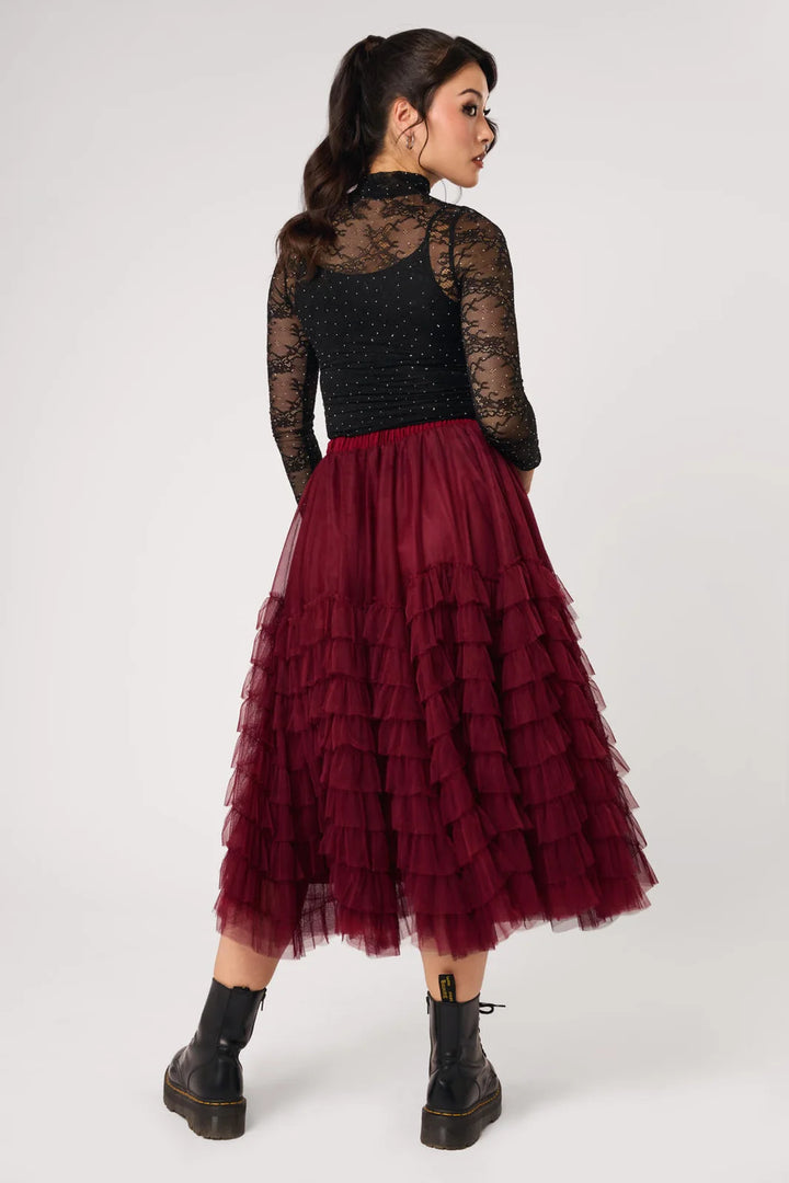PREORDER - Wisdom Skirt in Burgundy - Estimated dispatch date 8th of September
