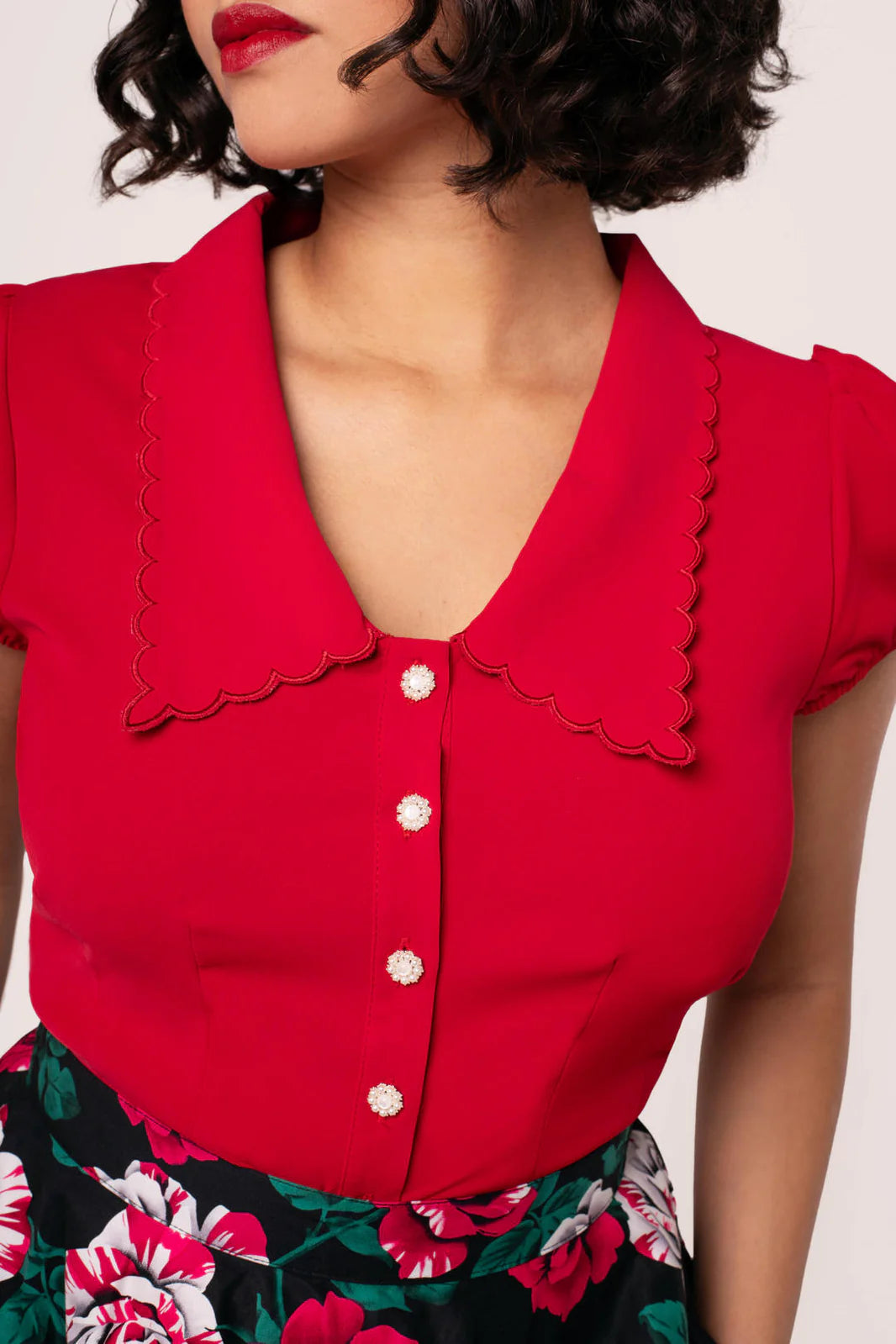 Maddy Blouse in Red - Preorder for dispatch 12th of September